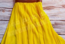حلم فستان أصفر طويل للحامل ومعرفة نوع الجنين